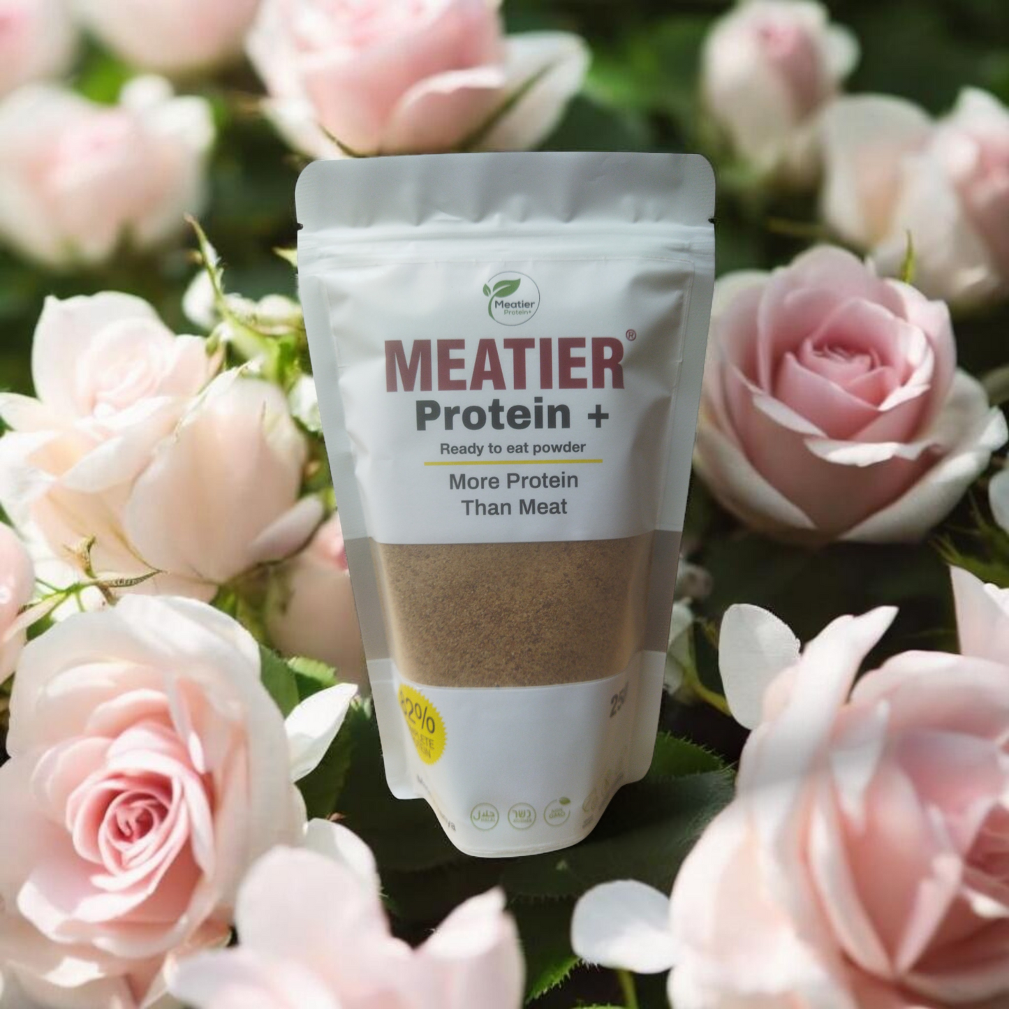 MEATIER Protein+ Ready2Eat Alternative Meat Protein Powder.