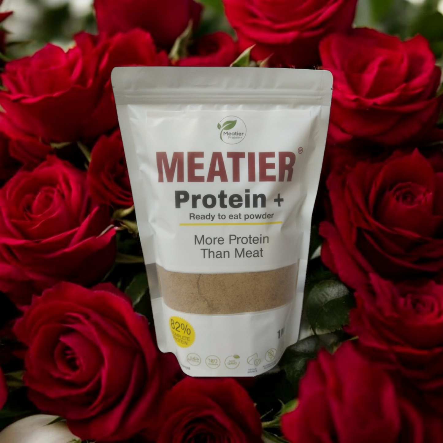 MEATIER Protein+ Ready2Eat Alternative Meat Protein Powder.